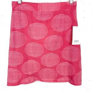 Carve Designs Organic Dellis Skirt A-Line Side Slits Pink Lantern Print Small